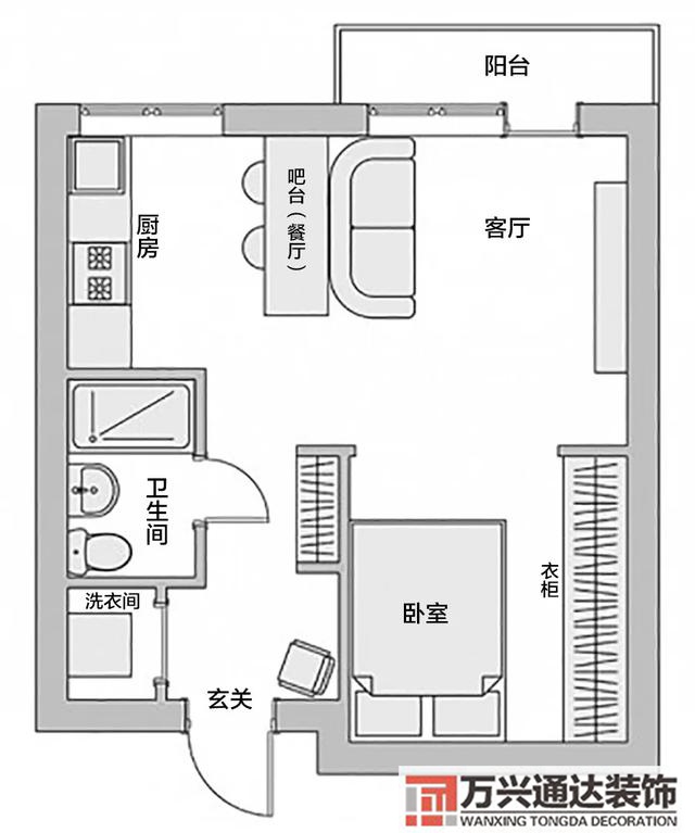 小户型房装修小户型装修60平米