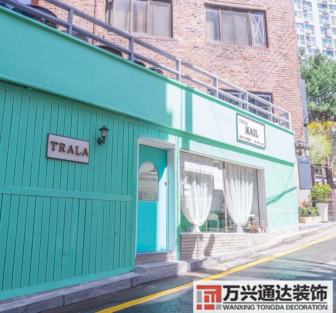 美甲店门面装修图片美甲化妆店装修效果图门面房